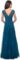 Clothfun Cap Sleeve Mother of The Bride Dresses Evening Gowns for Women Long Fomal Dresses with Pockets