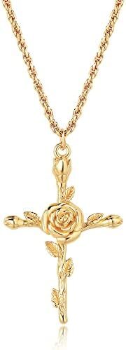 GDCOIN Layered Birth Flower Coin Necklace for Women 18K Gold Plated Double Layered Engraved Custom Floral Pendant Necklaces Dainty Birth Month Flower Disc Coin Necklace Personalized Jewelry Gift for Her