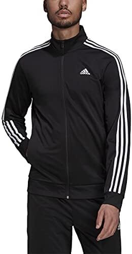 adidas Men’s Essentials Warm-Up 3-Stripes Track Top