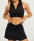 Navneet Women Pleated Tennis Skirt with Pockets Shorts Crossover High Waisted Athletic Golf Skorts Workout Sports Skirts