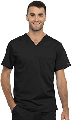 Cherokee Men & Women Scrubs Top Workwear Revolution 1 Pocket Tuckable V-Neck WW625