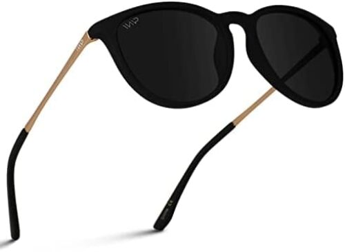 WMP Eyewear Round Sunglasses | Polarized UV Protection | Trendy Sunglasses for Women | Retro Designer Style