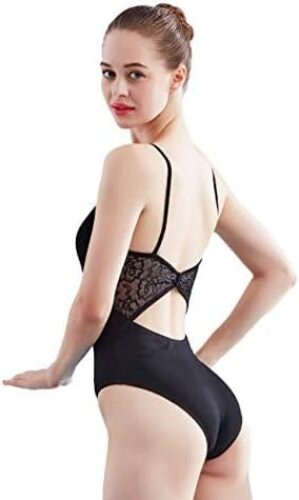 Daydance Camisole Dance Leotards for Women Cotton Spaghetti Straps Ballet Costumes