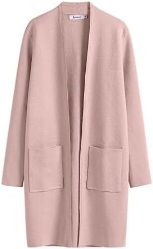 ANRABESS Cardigan Sweater for Women Casual 2023 Fall Winter Fashion Coat Long Sleeve Open Front Knit Coatigan Clothes