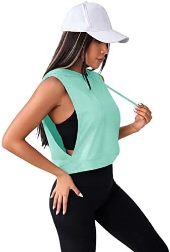 SweatyRocks Women’s Sleeveless Workout Top Gym Activewear Crop Tank Top Open Side Shirt for Athletic Exercise Running