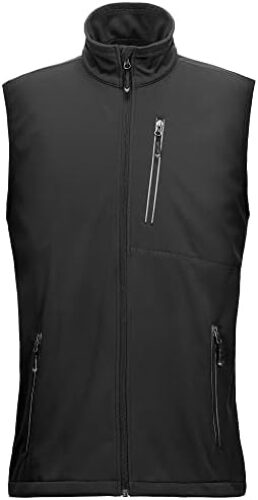 33,000ft Men’s Windproof Lightweight Golf Vest Outerwear with Pockets, Softshell Sleeveless Jacket for Running Hiking Sports