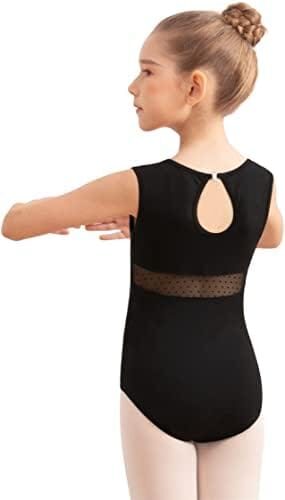 Tegmk Girls Lace Cap Sleeve Dance Leotard for Ballet, Toddler Big Little Girls Gymnastics Dancewear