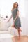 Ekouaer Women’s Nightshirt Short Sleeve Button Down Nightgown V-Neck Sleepwear Pajama Dress