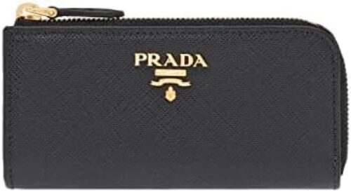 Prada Portachiavi Ganci Nero Black Vitello Move Leather Keyholder Wallet 1PG604