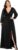 Ever-Pretty Women’s Plus Size Slit V-Neck Sparkle Evening Party Dresses with Sleeves 0739-PZ