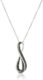 Amazon Collection Sterling Silver Black and White Diamond Infinity Pendant Necklace (1/3 cttw), 18″