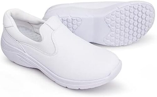 Hawkwell Women’s Slip on Lightweight Lycra Nursing Shoes Comfortable Slip Resistant Work Shoes