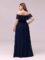 Ever-Pretty Women’s Plus Size Off Shoulder Ruffle Sleeves Side Split Chiffon Floor Length Formal Dress 0968-PZUSA