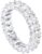 PAVOI 14K Gold Plated Rings Oval Cubic Zirconia Love Ring | Eternity Ring | 5mm Stackable Rings for Women | Gold Rings for Women