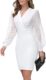 GRACE KARIN Women’s Pencil Work Dresses Long Sleeve V Neck Bodycon Business Dress Elegant Cocktail Party