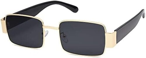 SOJOS Fashion Rectangle Sunglasses for Women Men Retro Vintage Narrow Sun Glasses SJ1162