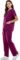 MEDPIA Women’s Medical Uniform Set – 4 Way Stretch Lightweight 8 Pockets V-Neck Top Drawstring Elastic Waist Pants Nursing Purple XS