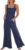 ANRABESS Women’s Casual Loose Sleeveless Tank Jumpsuits Square Collar Smocked Wide Leg Jumpsuit Rompers with Pockets