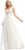 Ever-Pretty Women’s Maxi Sleeveless Double V-Neck Lace A-Line Ruched Tulle Wedding Dresses 0096A