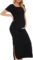 Smallshow Women’s Split Long Maternity Dress Short Sleeve Ruched Pregnancy Clothes