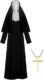Slorntukn Nun Costume for Women Mother Teresa Outfit