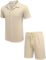COOFANDY Mens Two Piece Outfits Sets Casual Button Down Short Sleeve Shirt and Shorts