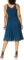 Dress the Population Women’s Alicia Plunging Mix Media Sleeveless Fit and Flare Midi Dress