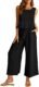 Linen Crop Tank Top Lounge Matching Sets & Long Pants Tracksuits with Pockets for Women: AUTOMET’s Stylish Summer 2-Piece Outfits