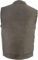 Milwaukee Leather MLM3513 Men’s Distressed Grey Dual Closure Open Neck Club Style Motorcycle Leather Vest