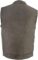 Milwaukee Leather MLM3513 Men’s Distressed Grey Dual Closure Open Neck Club Style Motorcycle Leather Vest