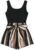 [gpt3]rewrite this title SOLY HUX Women’s Summer Sleeveless Striped Belted Tank Romper Short Jumpsuit[/gpt