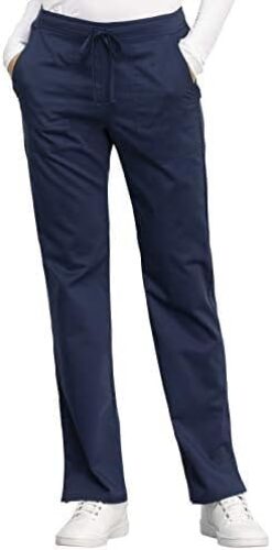 Cherokee Women Scrubs Pant Workwear Revolution Mid Rise Straight Leg Drawstring WW005