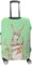 Watercolor Bunny and Carrot Funny Luggage Cover Elastic Suitcase Protector Washable Travel Gear Cover Fits 19-32 Inch