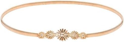 GRACE KARIN Women Skinny Metal Cinch Belt Gold Waistband Elastic Waist Belt CL633