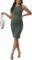 Verdusa Women’s Maternity Twist Front Sleeveless Bodycon Tank Pencil Dress