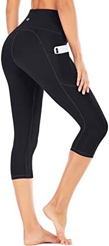 IUGA High Waisted Yoga Pants for Women with Pockets Capri Leggings for Women Workout Leggings for Women Yoga Capris