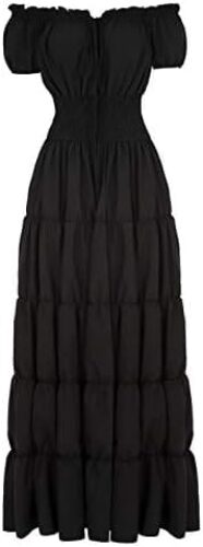 JWSOI Irish Faire Renaissance Dress Pirate Costume Women Medieval Dress Chemise Peasant Dress Boho Dresses