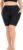 MOREFEEL Plus Size 8″ Biker Shorts with Pockets for Women – High Waisted Tummy Control Black Yoga Shorts (XL-4XL)