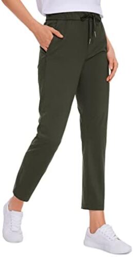 CRZ YOGA Womens 4-Way Stretch Ankle Golf Pants – 7/8 Dress Work Pants Pockets Athletic Yoga Travel Casual Lounge Workout