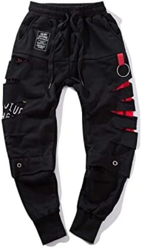 Niepce Inc Ripped Men’s Streetwear Jogger Pants