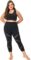 Plus Size Leggings, Black Mesh Yoga Pants for Women with Pockets High Waisted Tummy Control & Squat Proof Workout Leggings