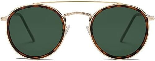 SOJOS Retro Round Polarized Trendy Sunglasses for Women and Men