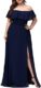 Ever-Pretty Women’s Plus Size Off Shoulder Ruffle Sleeves Side Split Chiffon Floor Length Formal Dress 0968-PZUSA