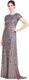 Adrianna Papell Women’s Short-Sleeve All Over Sequin Gown