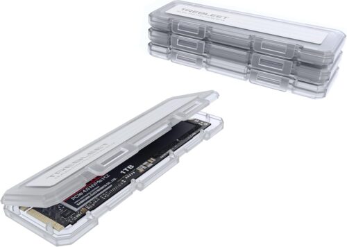 4-Pack NVMe Case Protective Box for M.2 2280 SSD Portable with Anti-Static,Shockproof and Dust Proof