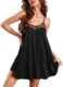 Ekouaer Nightgown Sexy Lingerie for Women Nightwear Lace Chemise Sleeveless Camisole Slip Dress Babydoll Sleepwear