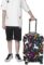 WOEZKEX Unicorns Flowers Leaves Halloween Luggage Cover Washable Travel Gear Cover 18/24/28/32 Inch Suitcase Protective Cover