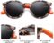 SOJOS Retro Round Polarized Sunglasses for Women Men Classic Vintage Sunnies