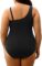 Aqua Eve Plus Size One Piece Swimsuit for Women Tummy Control Bathing Suits One Shoulder Swimwear
