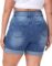 ALLEGRACE Plus Size Denim Shorts Women High Waisted Stretch Summer Jean Shorts